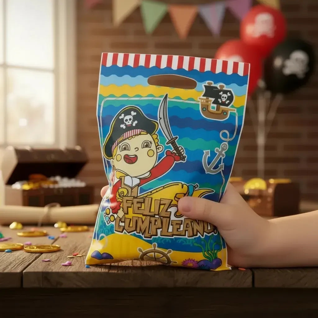 Kit Cumpleaños Pirata Piñata +12 Bolsas Dulces | Cotillón Activarte