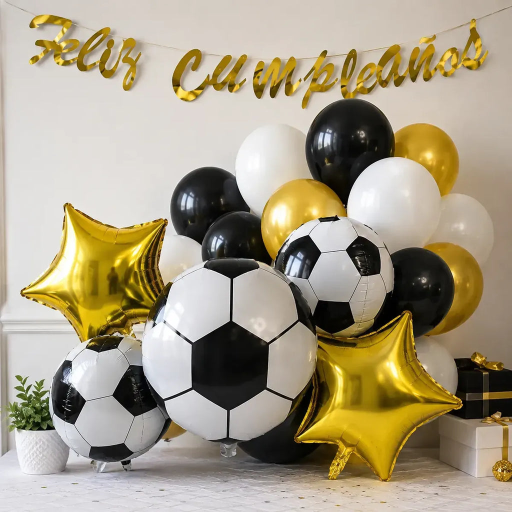 Kit Decoración Cumpleaños Fútbol | Globos y Decoración Completa | Cotillón Activarte