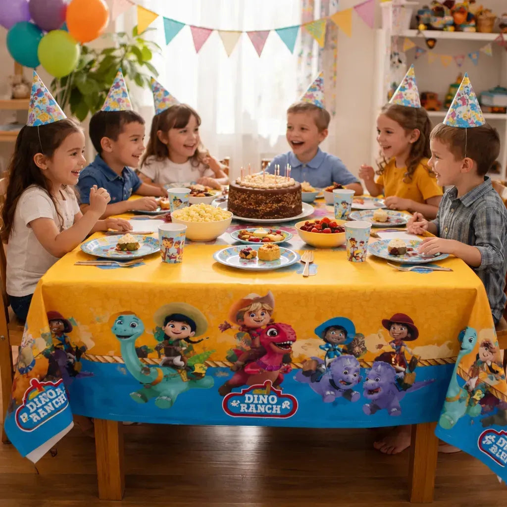 Pack Decoración Cumpleaños Dino Ranch para 36 Personas