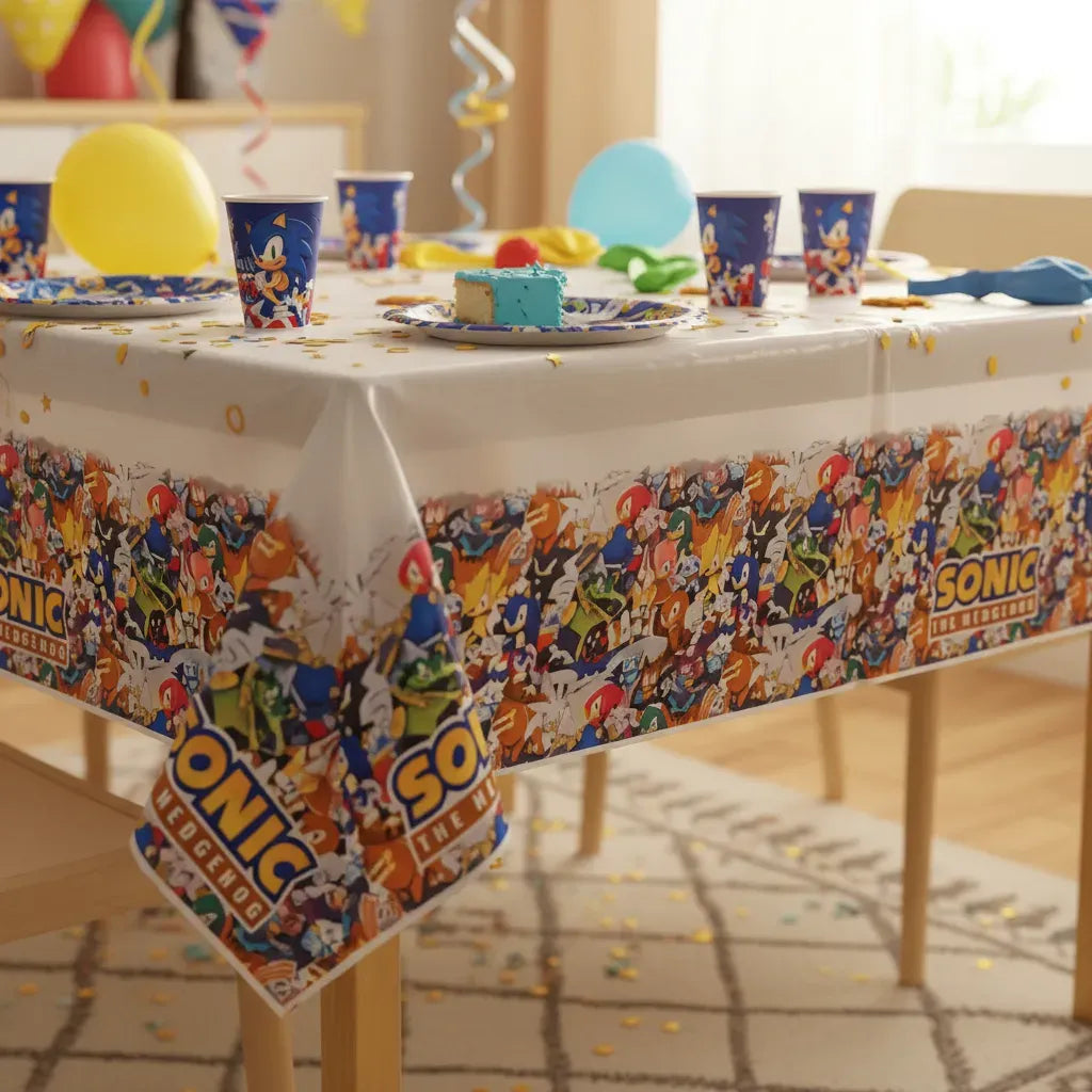 Pack Decoración Cumpleaños Sonic para 36 Personas