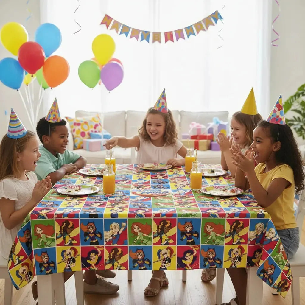 Pack Decoración Cumpleaños Super Hero Girls para 12 Personas