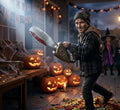 Motosierra con Sangre Halloween