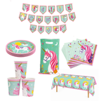 Pack Decoración Cumpleaños Unicornio Encantado para 18 Personas
