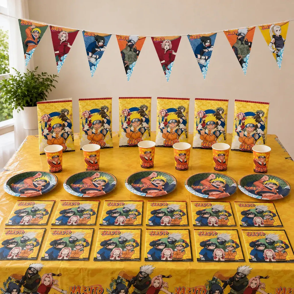 Pack Decoración Cumpleaños Naruto para 36 Personas
