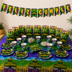 Pack Decoración Cumpleaños Gamer para 12 Personas
