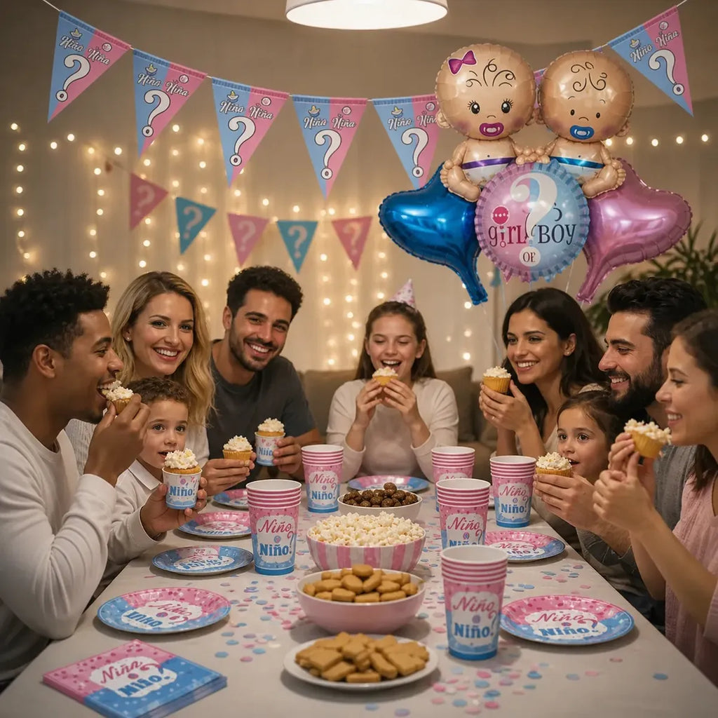 Pack Completo Revelación de Género para 12 Personas | Cotillón Activarte