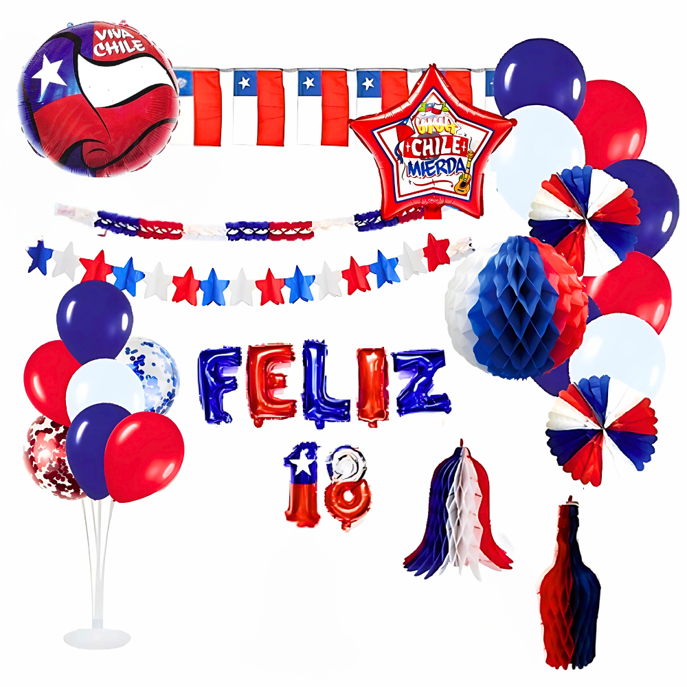 Pack Decoración Fiestas Patrias Chile Viva Chile