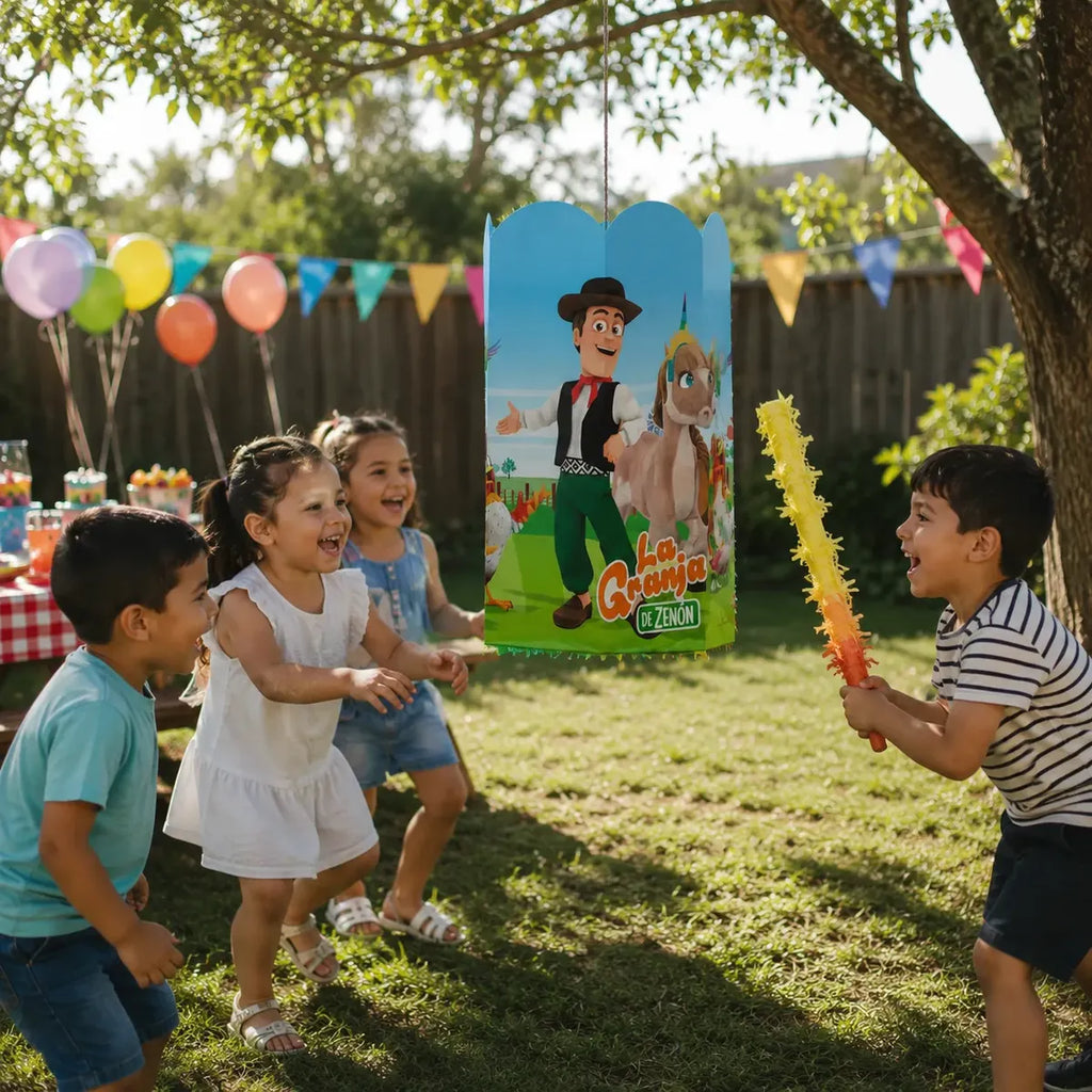 Pack Decoración Cumpleaños La Granja De Zenón para 12 Personas