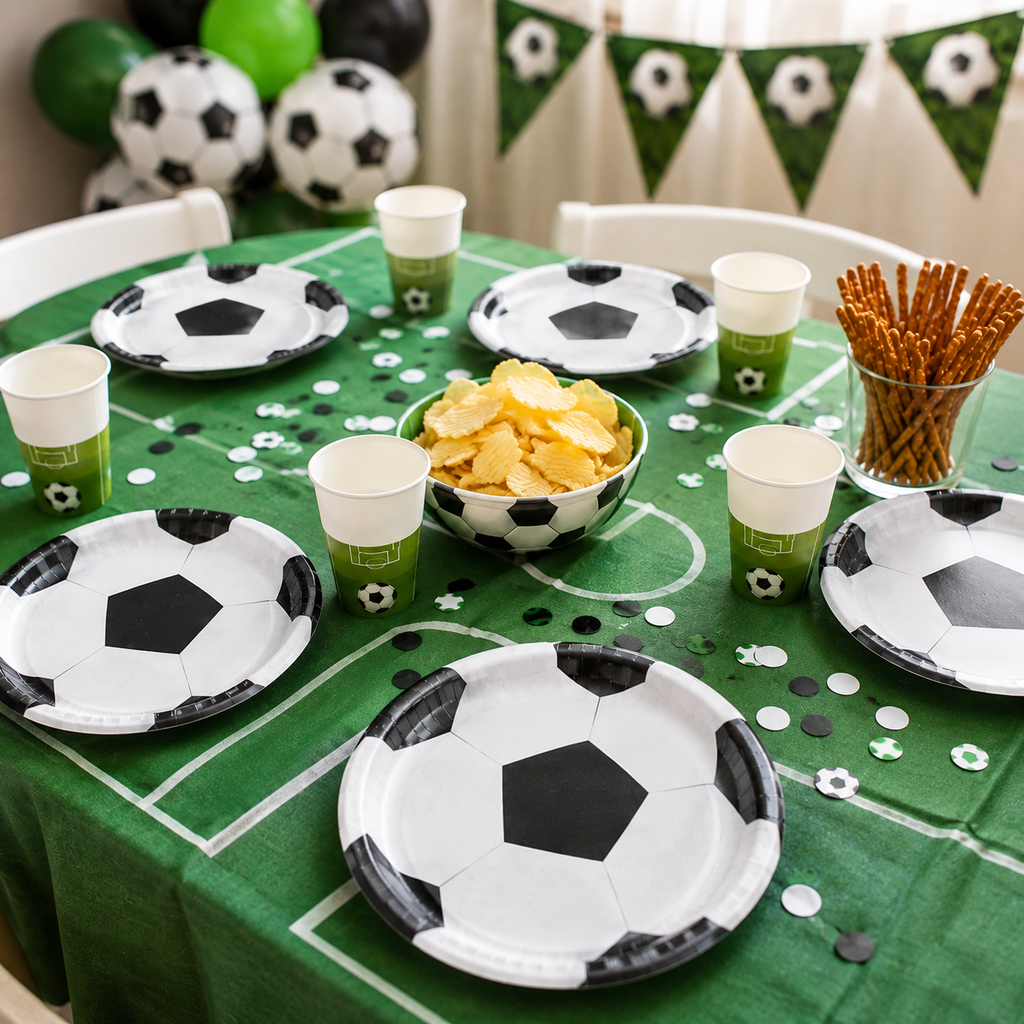 Pack Decoración Cumpleaños Fútbol para 12 Personas
