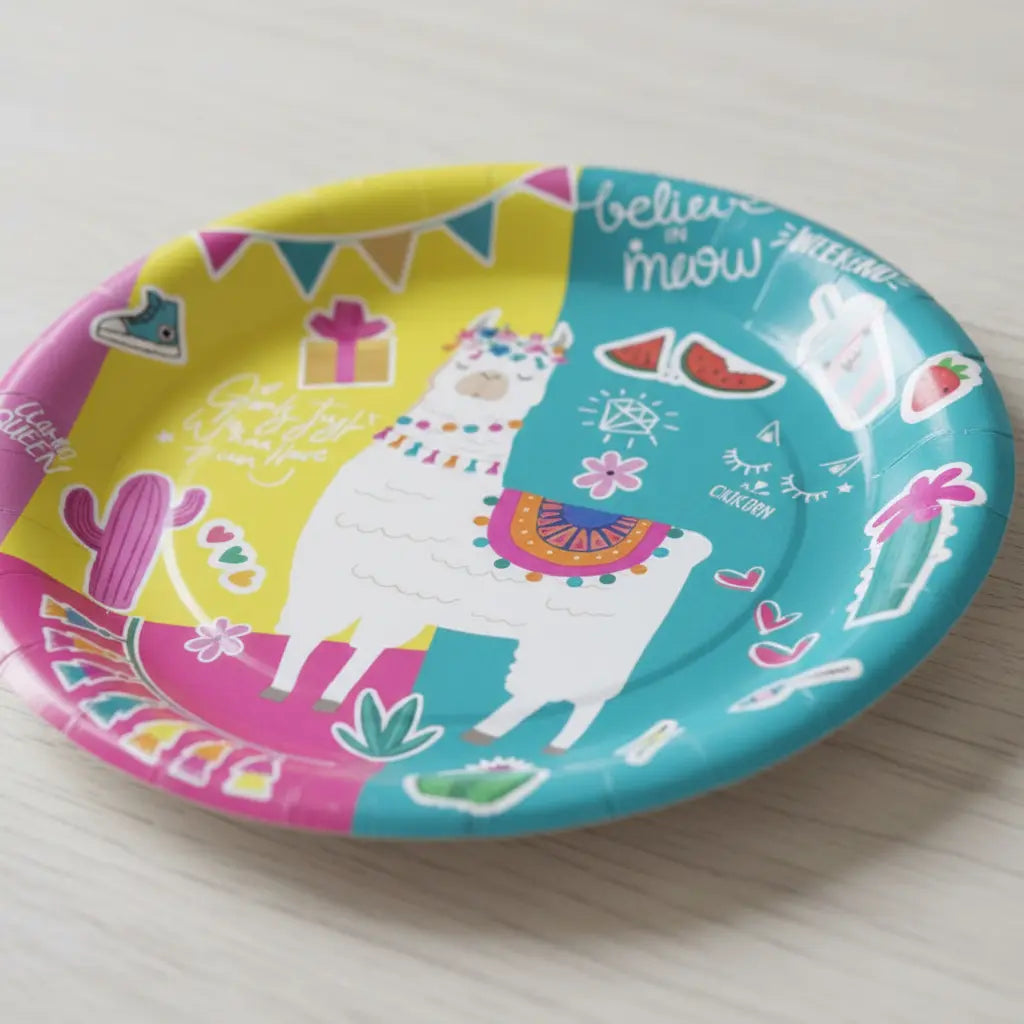 Pack Decoración Cumpleaños Llama para 12 Personas