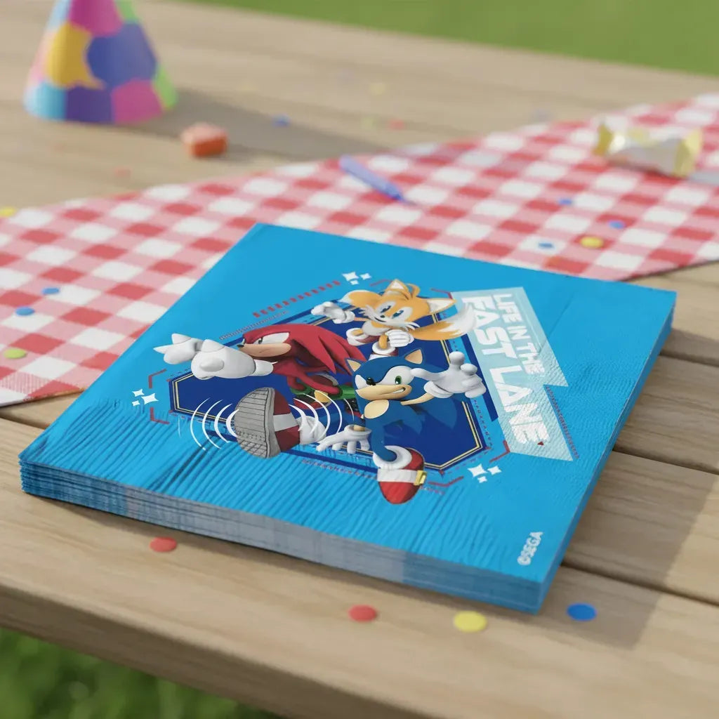 Pack Decoración Cumpleaños Sonic para 30 Personas