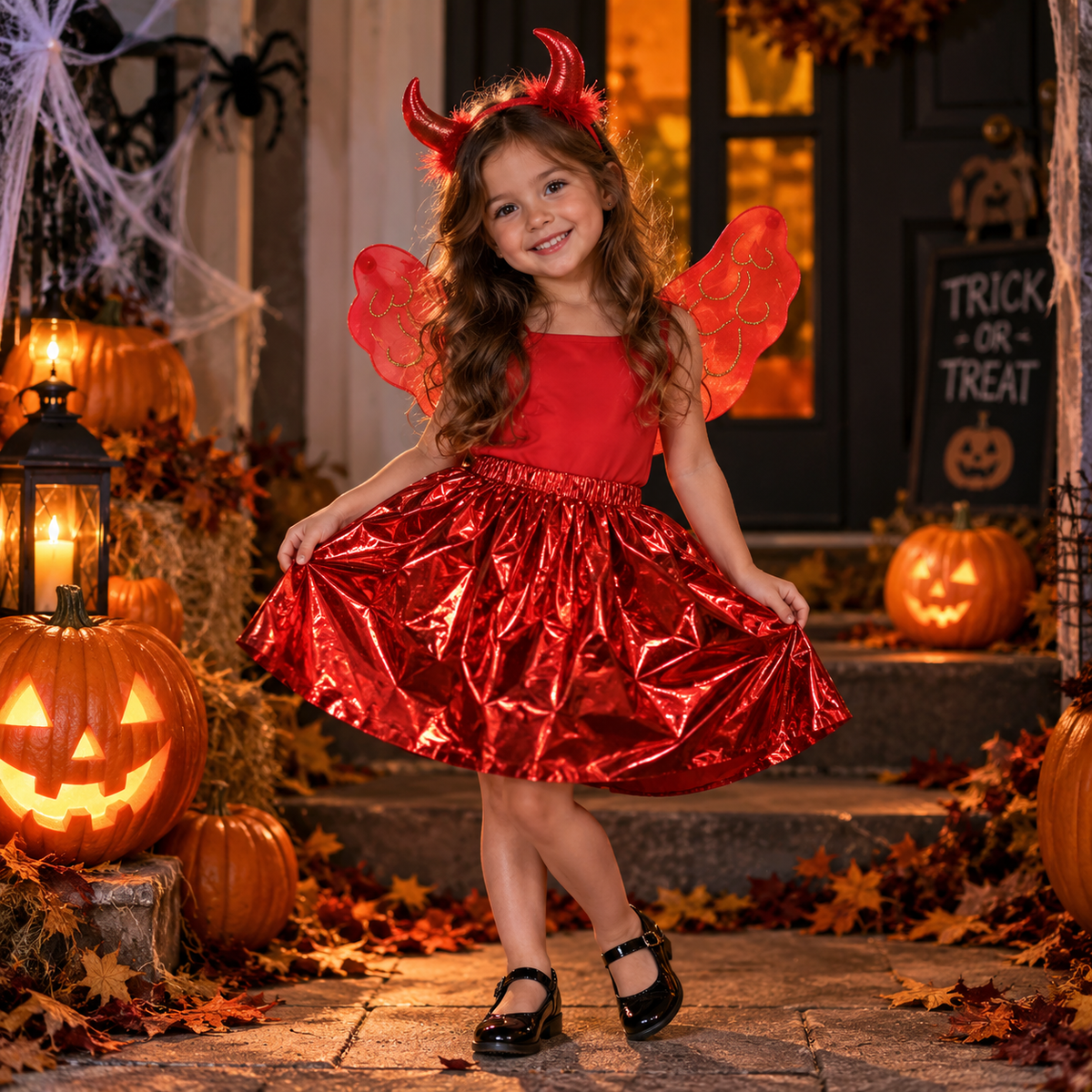 Set Faldita Diablita Niña