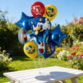 Set 7 Globos Metálicos Sonic | Decoración Cumpleaños Infantil