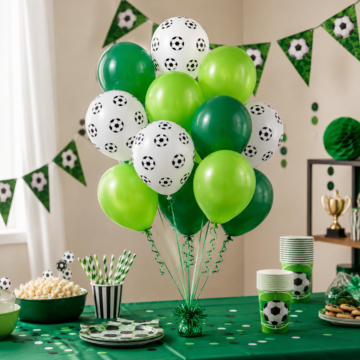 Pack Decoración Cumpleaños Fútbol para 36 Personas