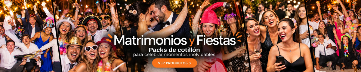 Matrimonios y Fiestas: packs de cotillón