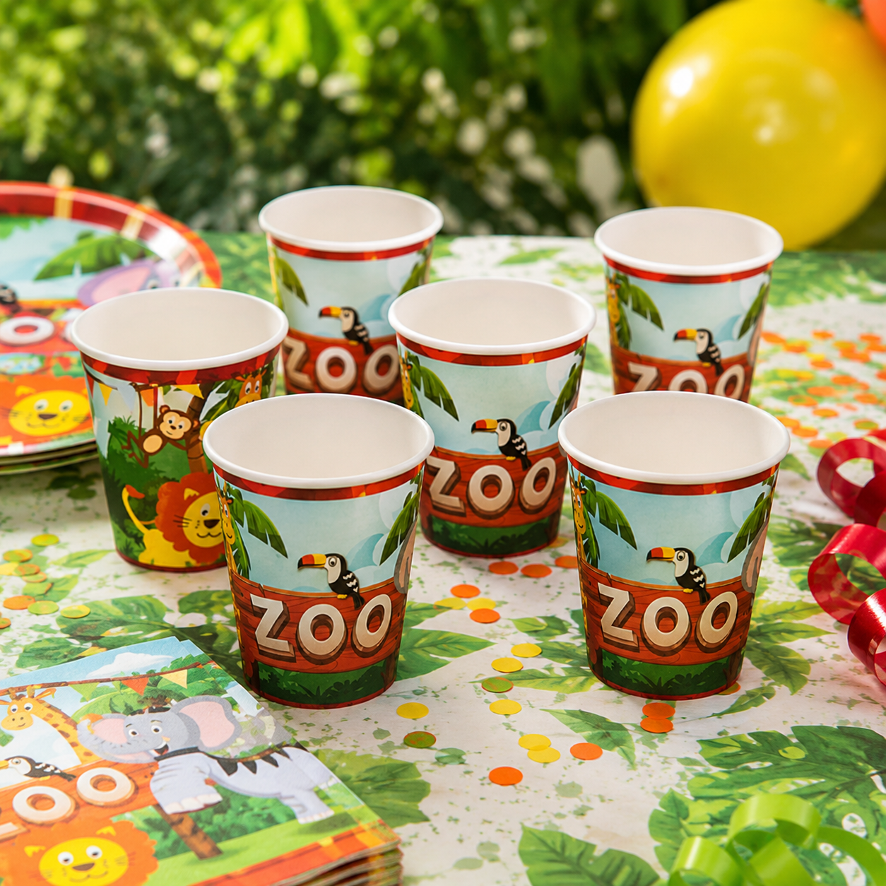 Pack Decoración Cumpleaños Animalitos para 30 Personas
