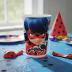 Pack Decoración Cumpleaños Ladybug para 12 Personas