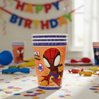 Pack Decoración Cumpleaños Spidey para 12 Personas