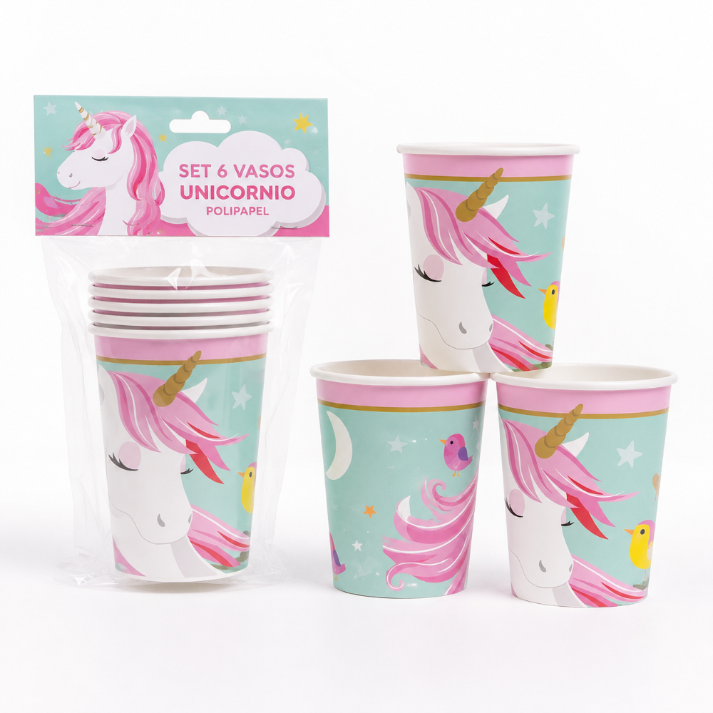 Pack Decoración Cumpleaños Unicornio Encantado para 24 Personas