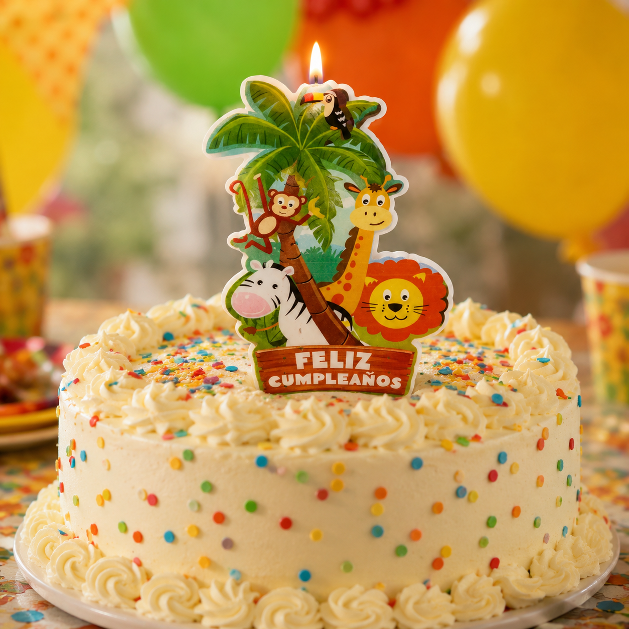 Pack Decoración Cumpleaños Animalitos para 30 Personas