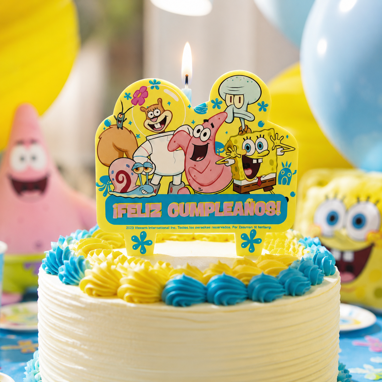 Pack Decoración Cumpleaños Bob Esponja para 18 Personas