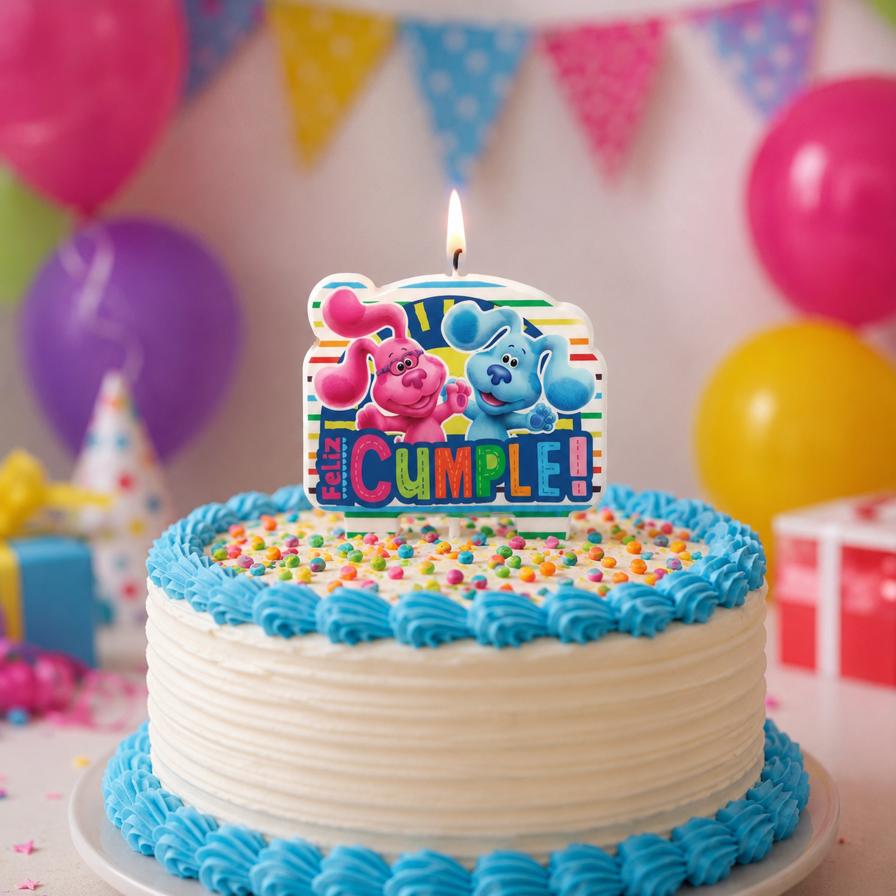 Pack Decoración Cumpleaños Pistas de Blue para 30 Personas