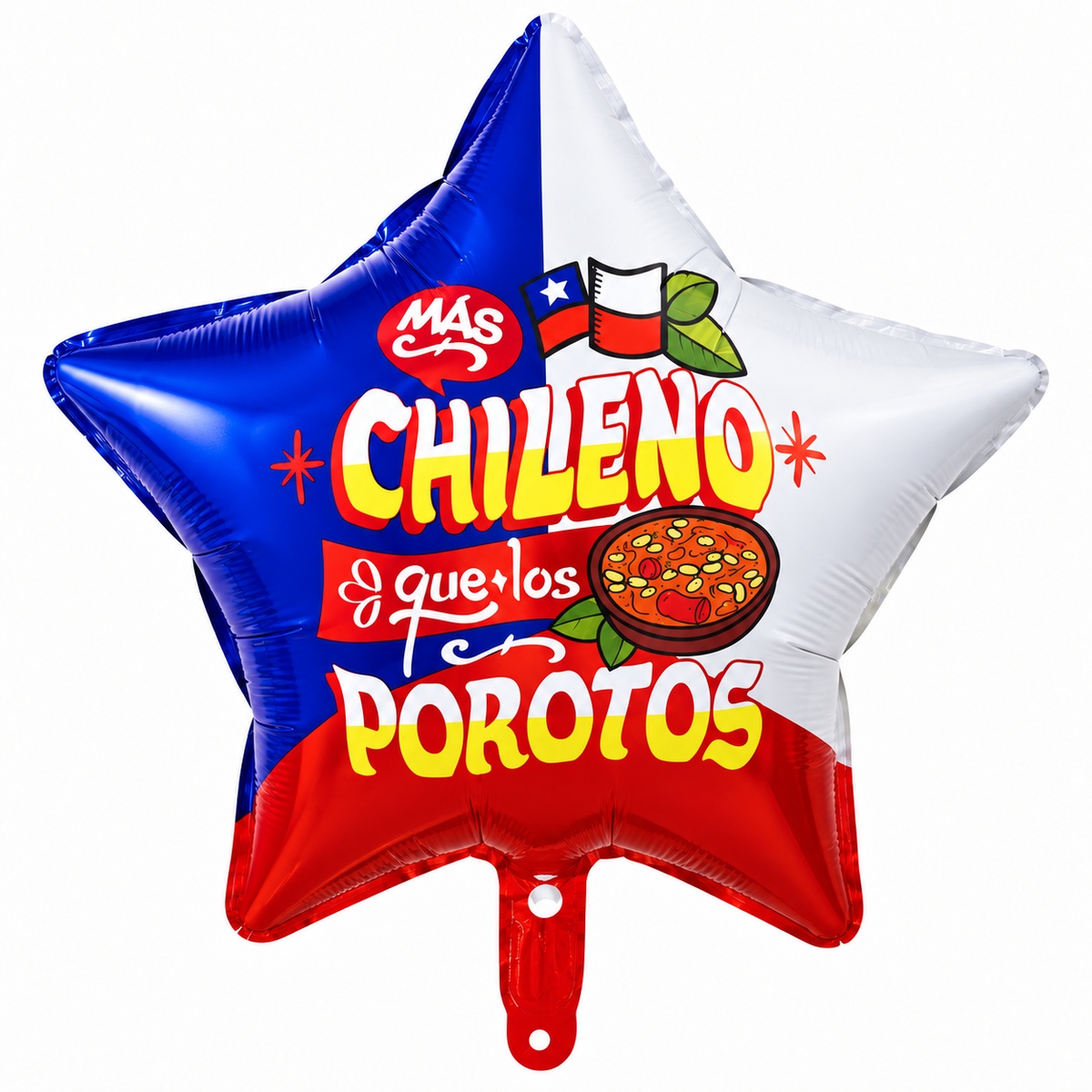 Globo Metálico Estrella Chile Fiestas Patrias