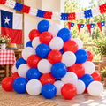 Set 50 Globos Tricolor Chile Fiestas Patrias